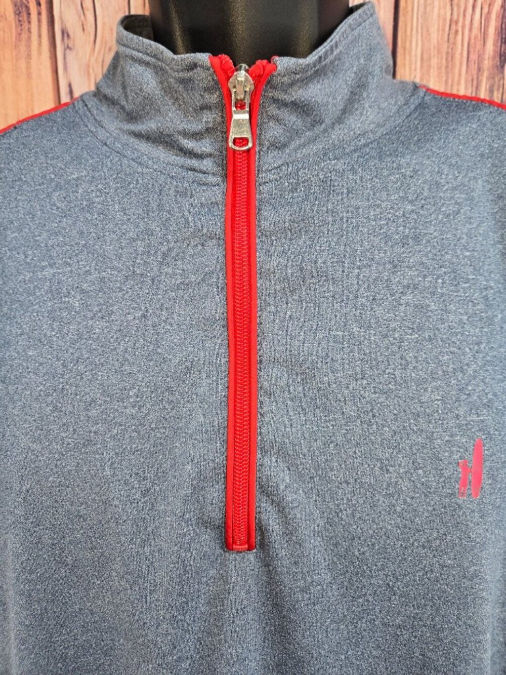 Johnnie-O Performance Gray Athletic Quarter Zip Medium - Picture 3 of 8